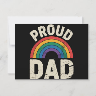 Postal Orgulloso padre LGBTQ Orgullo gay Día del padre al