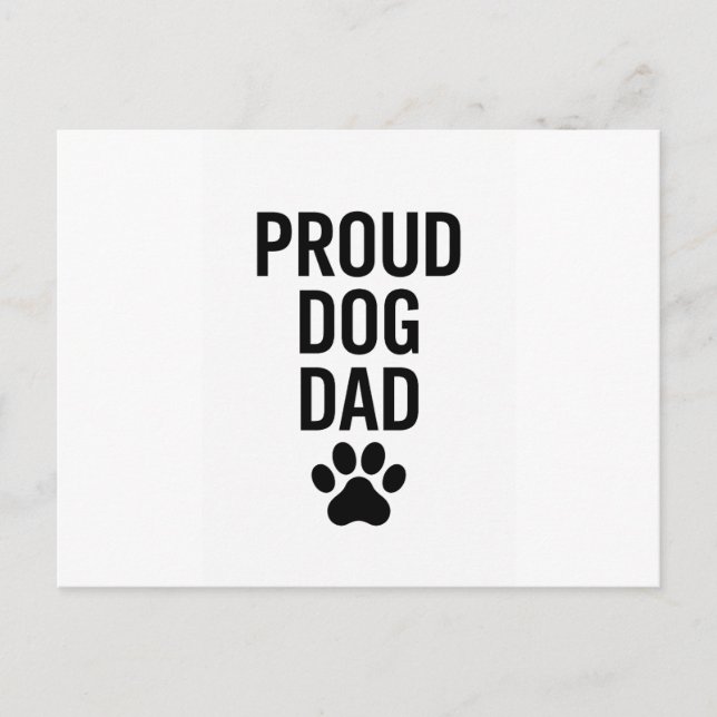 Postal Orgulloso papá de perro - Gracioso regalo de amant (Anverso)