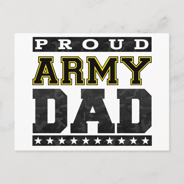 Postal Orgulloso papá del ejército (Anverso)