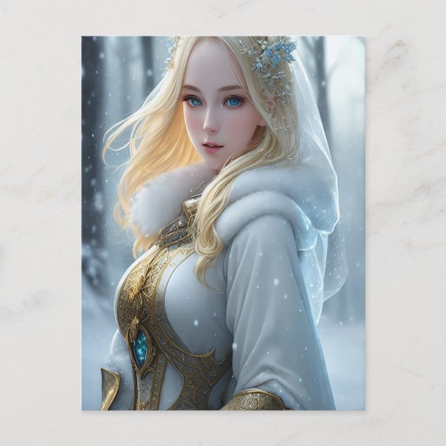 Postal Orgulloso partidario de los días de nieve (Anverso)