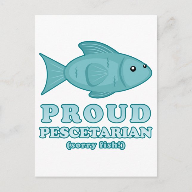 Postal Orgulloso pescetario (Anverso)