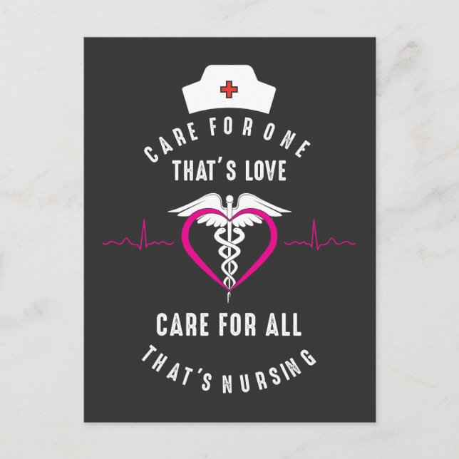 Postal Orgulloso Reconocimiento de Enfermeras Salud Médic (Anverso)