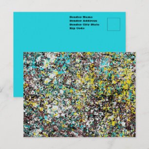 Postal Orientado al amante del diseño de arte abstracto