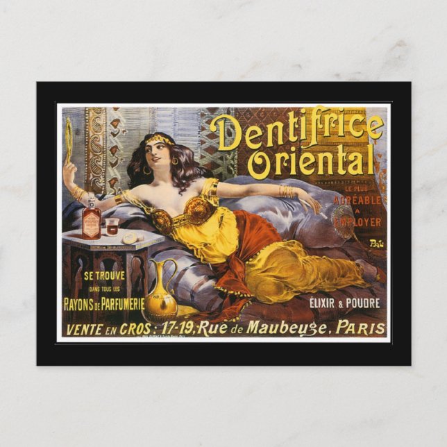 Postal Oriental Perfume París Francia (Anverso)