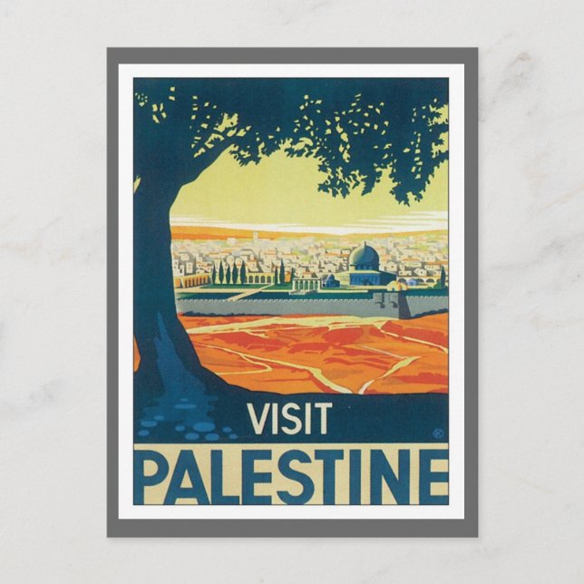 Postal Oriente Medio de Palestina Vintage (Anverso)
