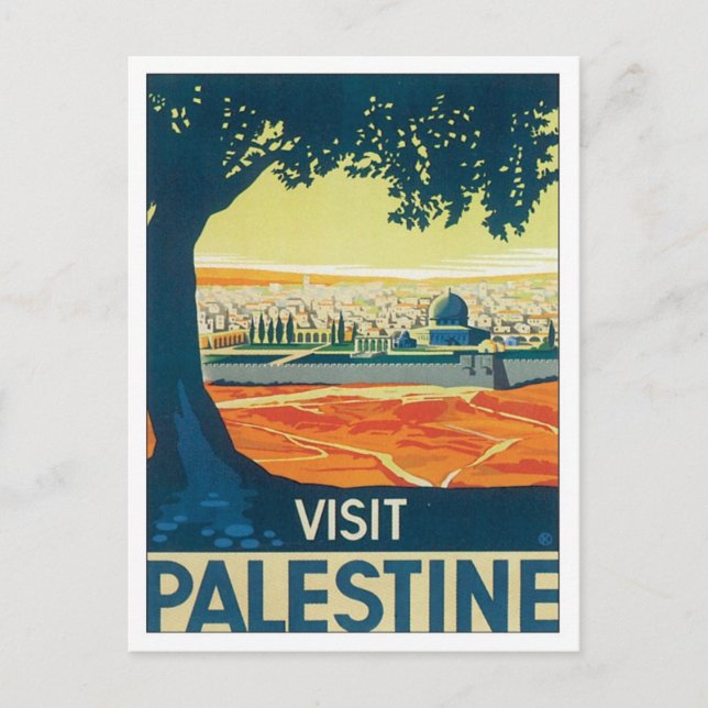 Postal Oriente Medio de Palestina Vintage (Anverso)