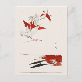 Postal Origami de pájaro - japonés tradicional