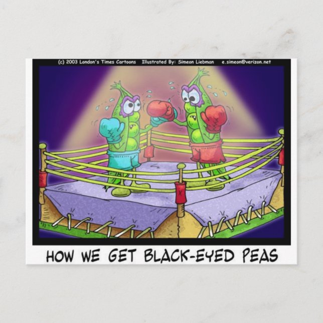 Postal Origen De Los Ojos Negros Láminas De Boxeo/Regalos (Anverso)