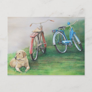 Postal original de arte de perro