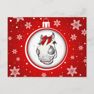 Postal original de Navidades de Art Cute Pony
