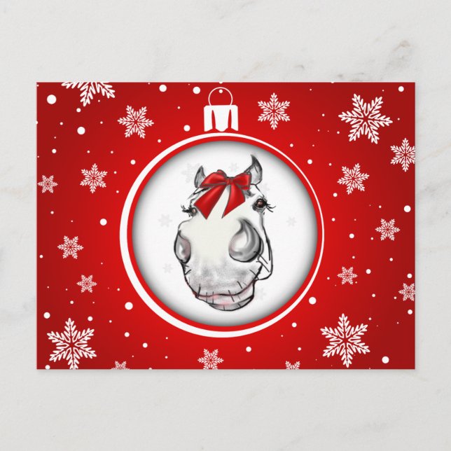Postal original de Navidades de Art Cute Pony (Anverso)