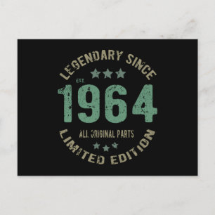 Postal Original Desde 1964 Leyenda Vintage Regalo de Cump