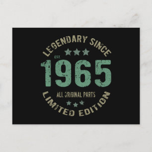 Postal Original Desde 1965 Leyenda Vintage Regalo de Cump