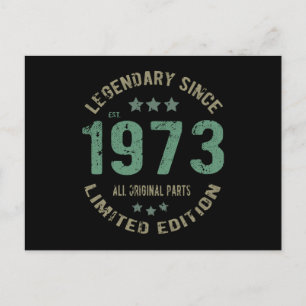 Postal Original Desde 1973 Leyenda Vintage Regalo de Cump
