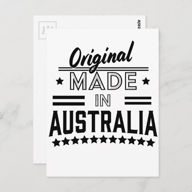 Postal Original hecho en Australia (Anverso / Reverso)