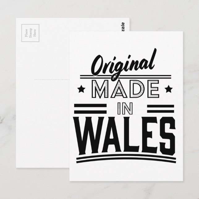 Postal Original hecho en Gales (Anverso / Reverso)