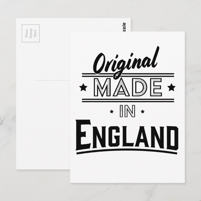 Postal Original hecho en Inglaterra (Anverso / Reverso)