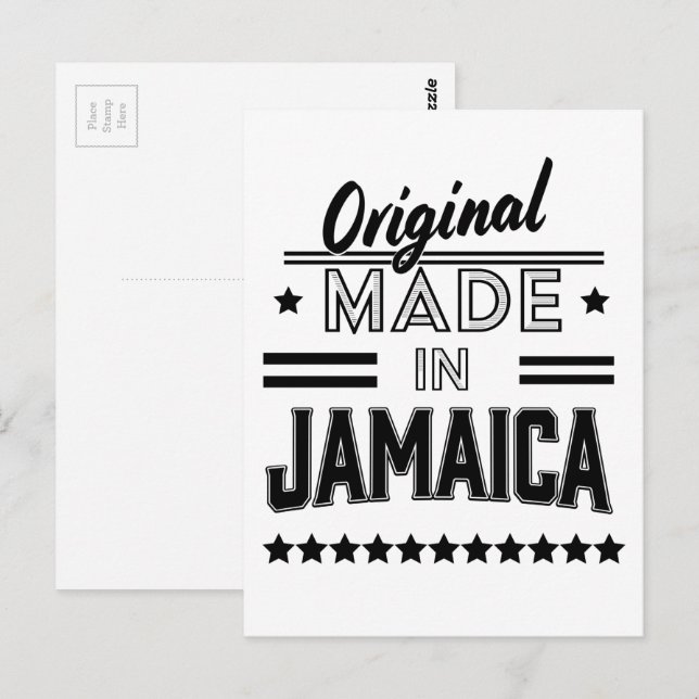 Postal Original hecho en Jamaica (Anverso / Reverso)