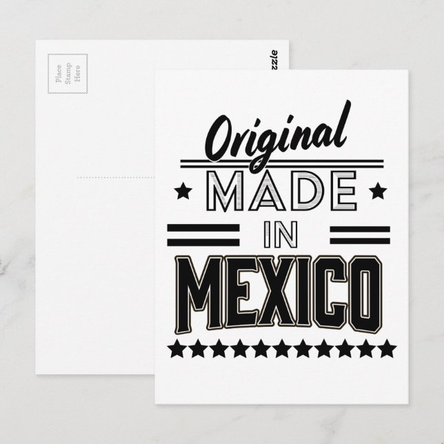 Postal Original hecho en México (Anverso / Reverso)
