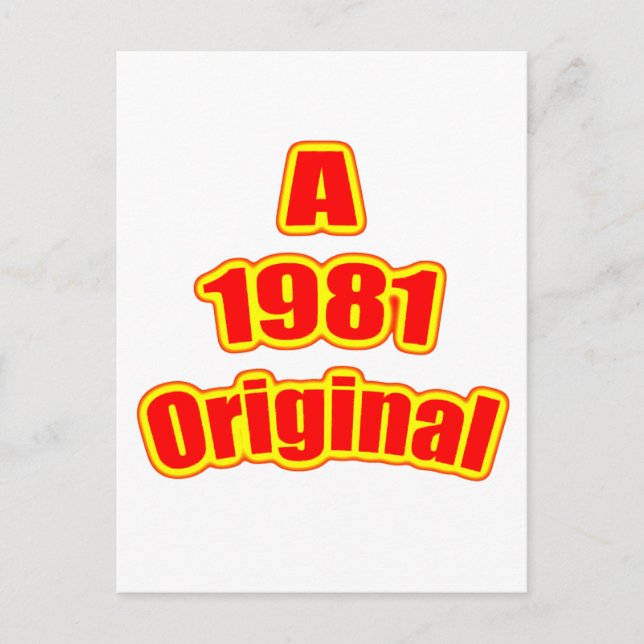 Postal Original Red 1981 (Anverso)