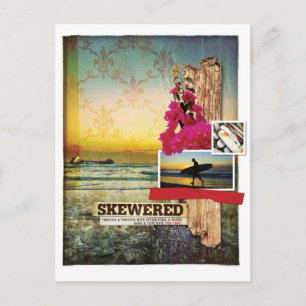 Postal Original Surf Tema Digital Art Collage Postcard