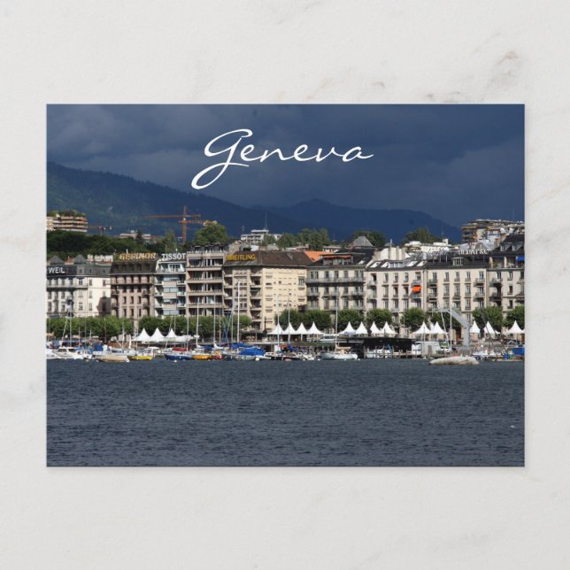 Postal orilla del lago de ginebra (Anverso)