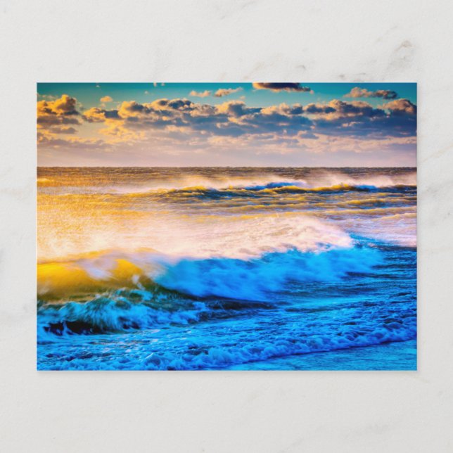 Postal Orilla escénica al amanecer (Anverso)