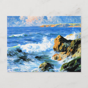 Postal Orillas de San Diego, arte refinado,