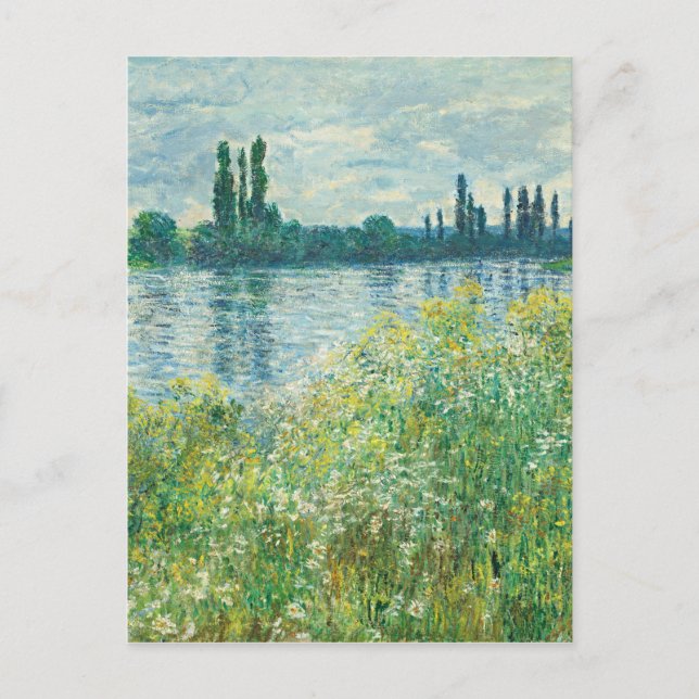 Postal Orillas del río Sena por Monet (Anverso)