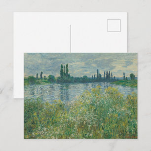 Postal Orillas del Sena de Claude Monet