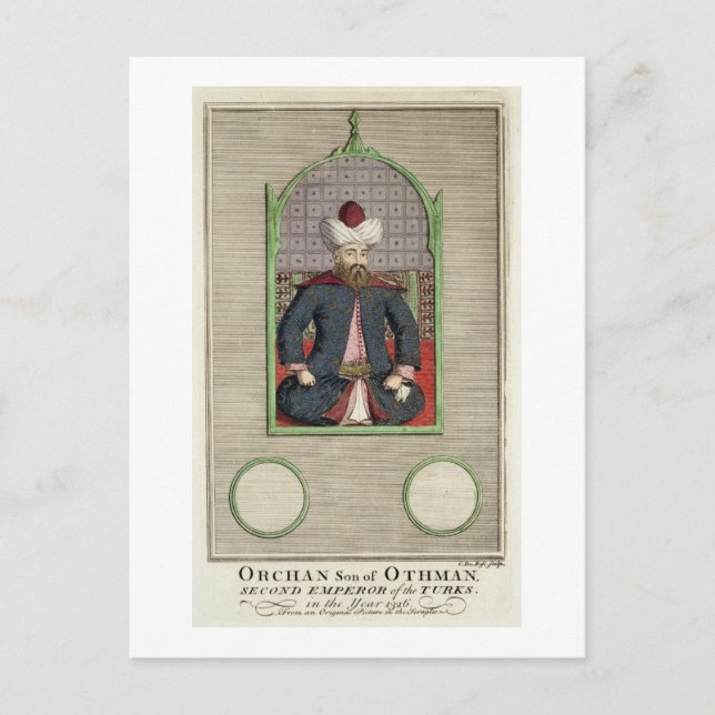 Postal Orkhan (c.1288-c.1362) hijo de Osman, Segundo Empe (Anverso)