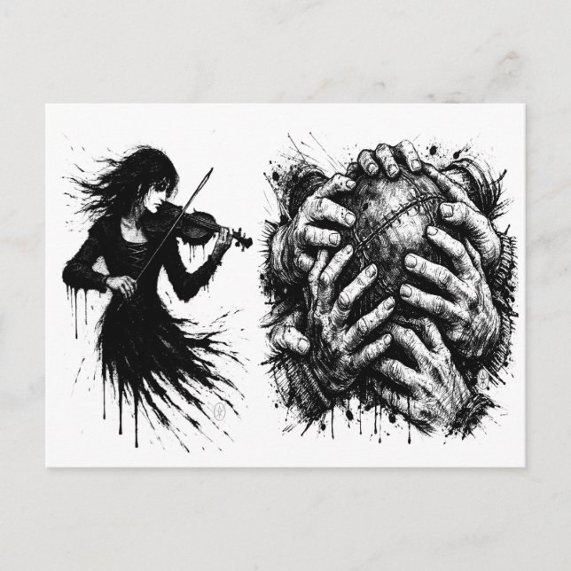 Postal Orkney Ba T‑Shirt (Haunted‑Ink Edition) (Anverso)