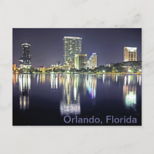 Postal Orlando, Florida a través del lago Eola