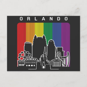 Postal Orlando Florida Bandera Arcoiris Orlando Orlando O