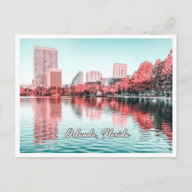 POSTAL ORLANDO FLORIDA - LAGO EOLA (Anverso)