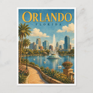Postal Orlando Florida Lago Eola GeoSaga