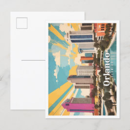 Postal Orlando Florida USA Pop Art Travel Ilustracion