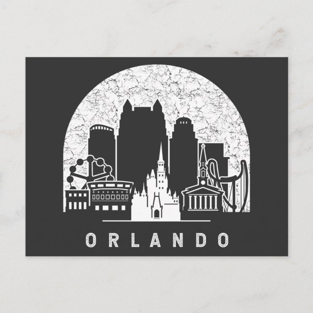 Postal Orlando Florida Vintage Skyline (Anverso)