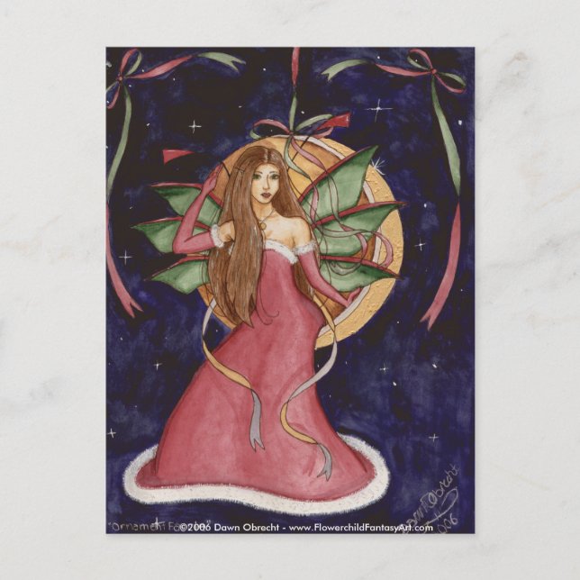Postal Ornament Faerie de Dawn Obrecht (Anverso)