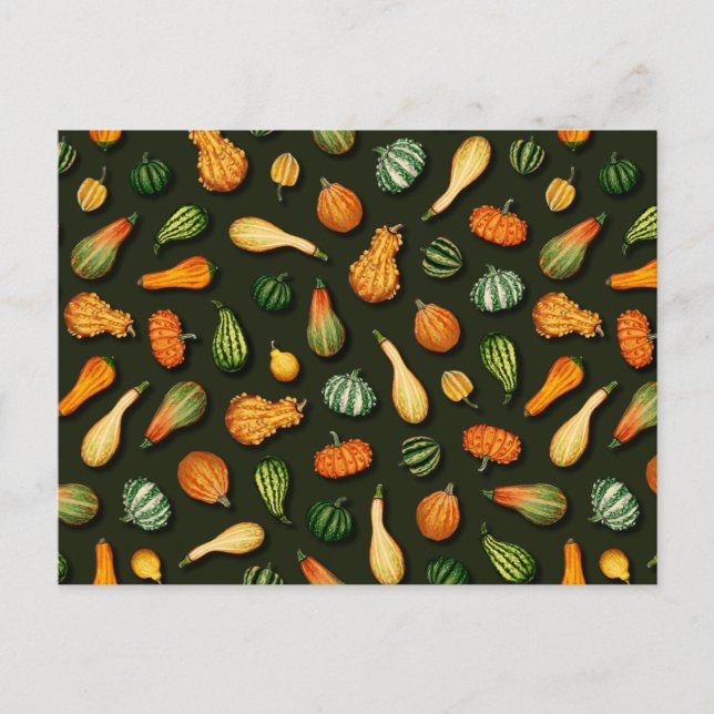 Postal Ornamentales para otoño, otoño, día de gracias (Anverso)