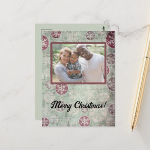 Postal Ornamento de época con problemas Fotos navideñas