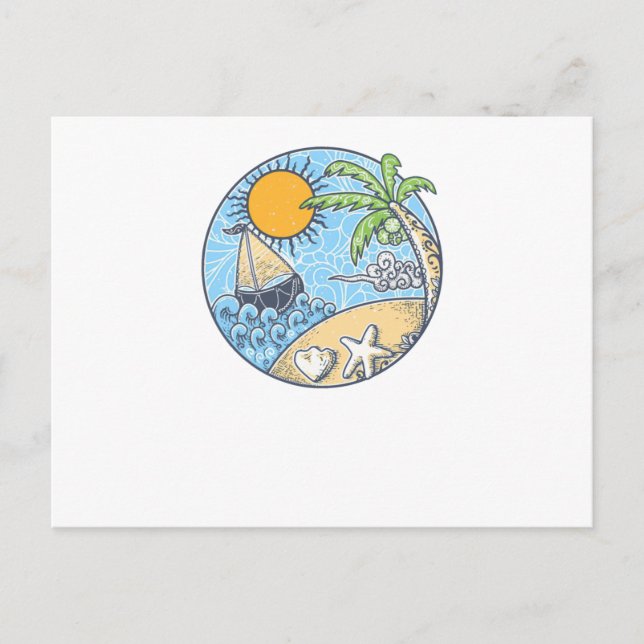 Postal Ornamento de verano (Anverso)