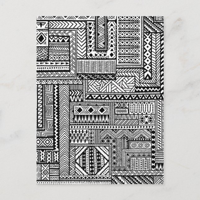 Postal Ornamento étnico (Anverso)
