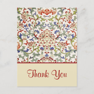 Postal Ornamento floral chino Postcard
