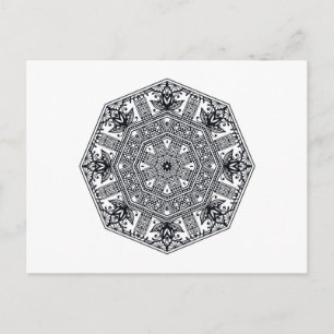 Postal Ornamento redondo de Mandala