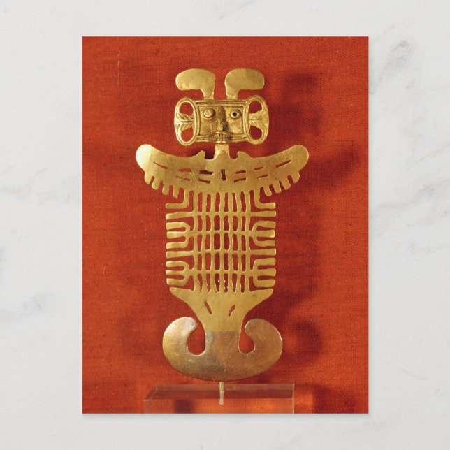 Postal Ornamento tolima en forma de cabeza humana (Anverso)