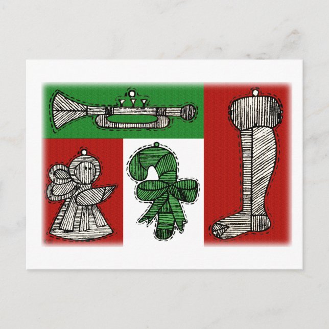 Postal Ornamentos de época (Anverso)