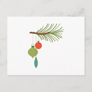 Postal Ornamentos En Rama