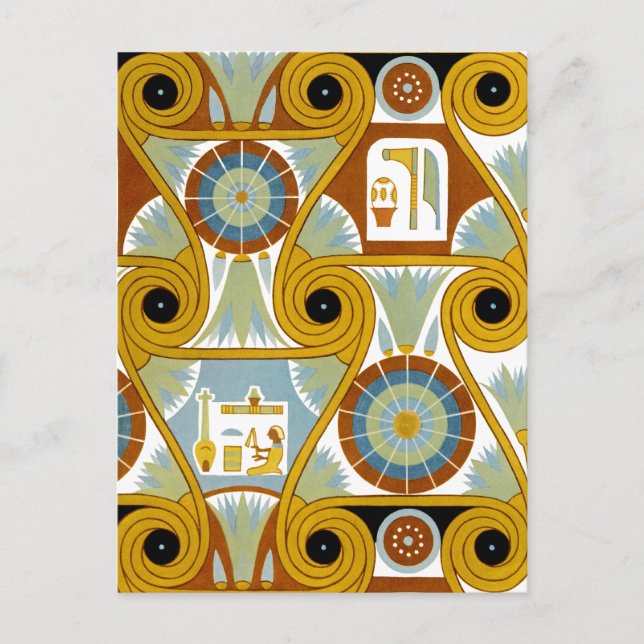 Postal Ornamnet egipcio número 1 en Emporio Moffa (Anverso)