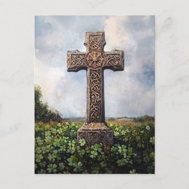 Postal Ornate Cross Monument Clover Shamrock (Anverso)